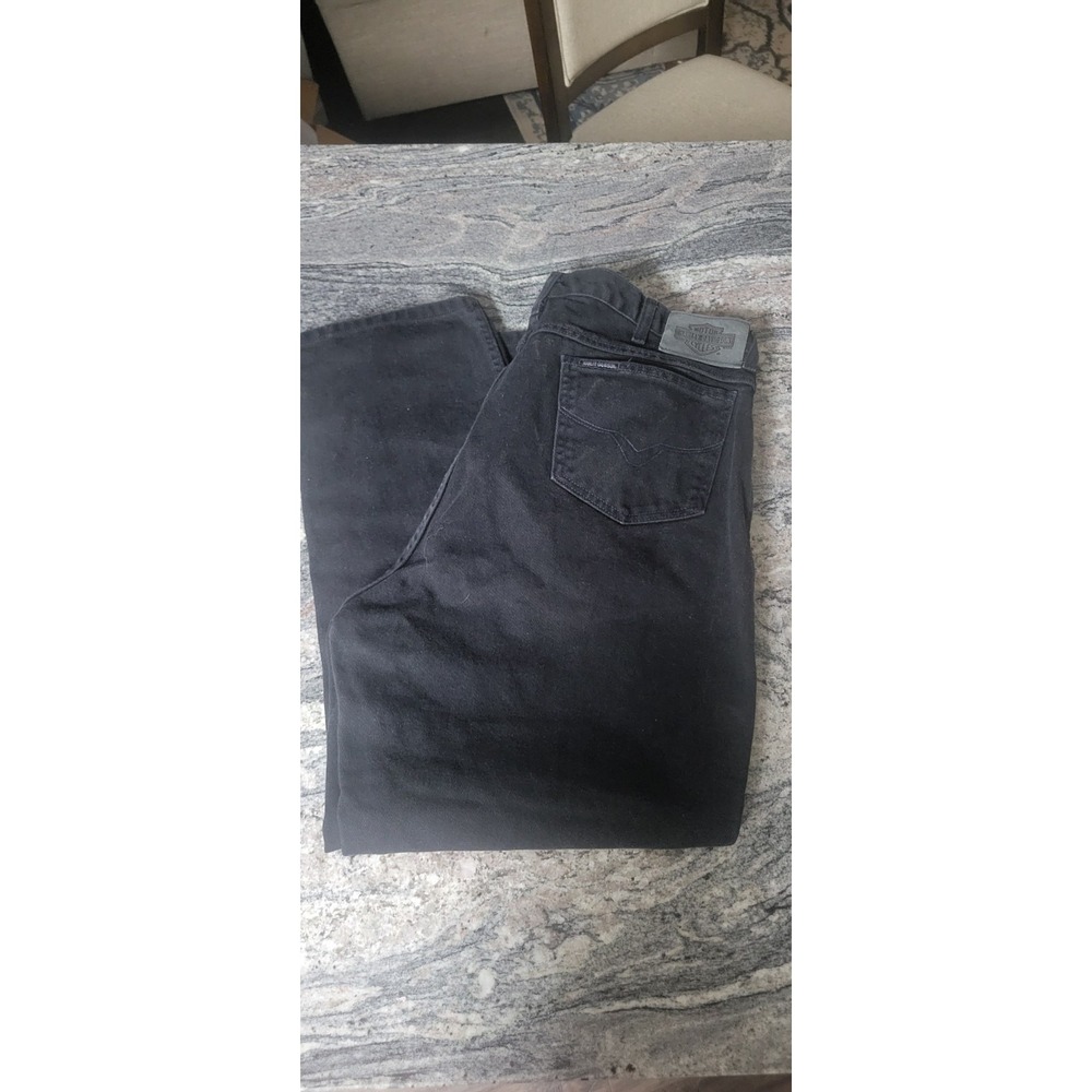 Harley-Davidson A6319 Jeans Mens 40x30 Charcoal Wash Black Denim Straight